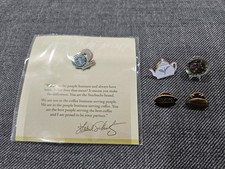 Starbucks Lot 5 Vintage Pins Excellent Condition picture