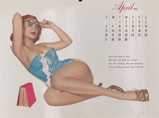 Roswell Keller April 1952 Esquire Pin Up Calendar Original Vintage 8x11 picture
