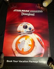 Rare Star Wars Awakens Disneyland PROMO Poster featuring BB-8. picture