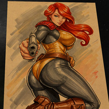 Scarlett G.I. Joe Art Print Signed 8.5x11 | Art by Keyeske picture
