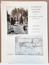 1922 Norfolk CT Elizabeth Farnum Garden M Coffin Taylor & Levi Photo Magazine Pg picture
