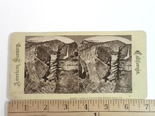 Agassiz's Column Yosemite Falls Stereoview American Scenery California 1870s picture