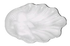 Cherub Milk Glass Soap Dish Clam Shell Angel Avon picture