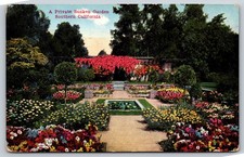 A Private Sunken Garden Southern California Vintage Postcard picture