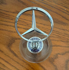 Mercedes-Benz Chrome Hood Ornament Emblem Three-Point Star on Base picture