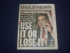 2021 JAN 5 NEW YORK DAILY NEWS NEWSPAPER - GOV. CUOMO: USE VACCINES OR LOSE THEM picture