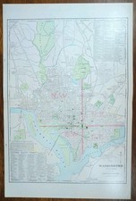 Vintage 1905 WASHINGTON DC Map 14