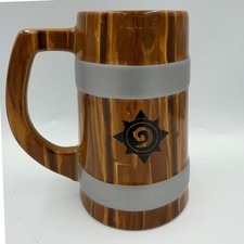 Blizzard Hearthstone Tavern Tankard Mug Faux Wood Barrel Stein 2016 Rare picture