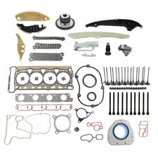 Engine Timing Chain Head Gasket Set Intake Exhaust Valves Kit for Audi VW 2.0... picture
