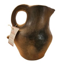 Folil Artesanias del Valle Chile Metawe Handcrafted Terracotta Pitcher 7.5in picture