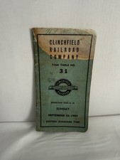 Clinchfield Railroad Company Employee Timetable No. 31 1962 Vintage picture