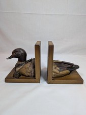 Vintage Wooden Duck Bookends  picture