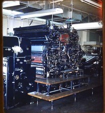 Printing Presses - 1950s Stereo Realist slide Kodachrome #627 picture
