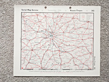 Rouen to Troyes, France - 1944 Vintage WW2 Serial Map Service Map picture