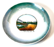 MOHAWK TRAIL - Deerfield River MA Massachusetts Antique Trinket Souvenir Dish picture