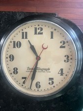 Vintage Hammond Postal Telegraph Synchronous Electric Time Wall Clock Works 20