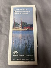 AAA State Series Map Connecticut Massachusetts Rhode Island picture