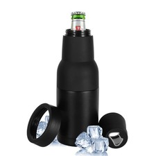12oz Universal Beer Bottle Holder Double Walled SS Beer Bottle Cooler 3 in 1 ... picture