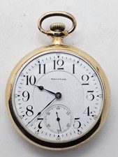 Antique 1892 WALTHAM 845 Gold G.F. Victorian Gents 21J Railroad RR Pocket Watch picture