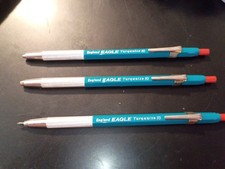 Vintage Eagle Turquoise 10 Mechanical Lead Drafting Pencils England LOT of 3 picture