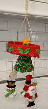 VTG. 1970 Bucilla Kit #3416 Felt Christmas Mobile Needlecraft Homemade Sequins picture