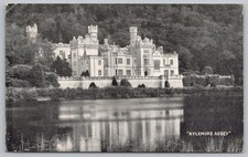 Vintage Kylemore Abbey Connemara Ireland Postcard Castle Lake View Dayton 1950s picture