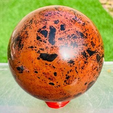 1114g Natural Red Black Obsidian Ball Mineral Specimen Gemstone Sphere picture
