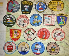 Lot of 17 Snoopy Patch - Flying Ace - Number 1 Watchdog, Bird Dog, Vietnam War picture