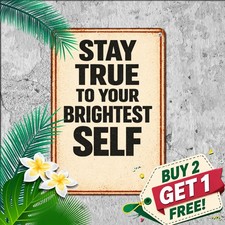 Believe In Yourself You Are Beautiful Affirmation Plaque Metal Tin Sign 8x12 picture