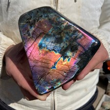 2.4lb Natural colourful Gorgeous Labradorite Quartz Crystal Specimen Healing picture