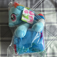 New My Little Pony Rainbow Dash Plush Doll and Throw Blanket Set Sealed picture
