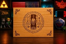 Zelda Tears of the Kingdom GameStop Promo Pre-Order Bonus Wooden Plaque SEALED picture