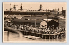 RPPC 1918. WWI SHIPS LEAVING PORTSMOUTH TO MALTA. POSTCARD picture