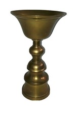 Christian Antique Brass Solid Large Tall Catholic Holy Vintage Chalice picture