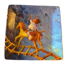 Casa Cuesta Arte de Cafe Silvio Avila Porcelain Plate. Chasing Dreams Dominican picture
