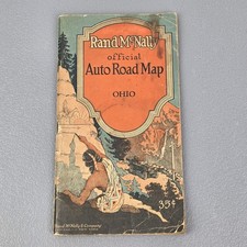 Original 1926 Rand McNally official ROAD MAP Ohio picture