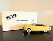 Danbury Mint 1949 Ford Custom Convertible Yellow Diecast Model Car with Box picture