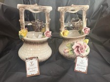 Genuine Capodimonte Italian Porcelain Wishing Well. 2 pieces.  picture
