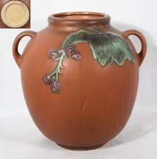 Roseville Reproduction Double Handle  Vase Blackberry (9
