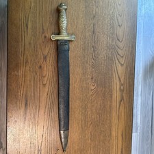 US Civil War Confederate French Import Model 1816 Short Artillery Sword Scabbard picture