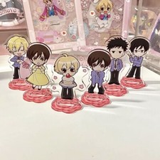 6Pc/Set Ouran High School Host Club Haruhi Fujioka Tamaki Suou 5cm Acrylic Stand picture