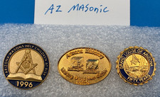 Arizona Masonic Lapel Set Vintage Set of 3 picture