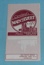 vintage CLEVELAND'S MAIN STREET CAFE restaurant take-out MENU Cleveland Ohio picture