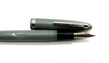 SHEAFFER Touchdown Cadet Gray Fountain Pen Vintage with F1 Nib Shaffer's  picture