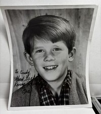vtg B/W 8X10 Photo Hand Signed Autograph Ron Ronny Howard Child Opie Griffith picture