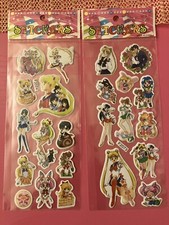 2Set Sailor Moon puffy stickers(two sheets)w/Tuxedomask picture