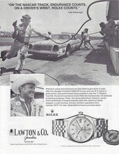 1978 Rolex Datejust Yarborough NASCAR Daytona 500 Watch Photo VINTAGE PRINT AD picture