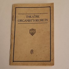 Rare Vtg 1968 Theatre Organist's Secrets Booklet Silent Film Sound Effects ATOE picture