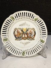 ANTIQUE 1916 WORLD WAR 1 AUSTRIAN GERMAN FRANZ JOSEF KAISER WILHELM PLATE picture