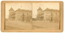KANSAS STEREOVIEW - Leavenworth - Soldiers Home - Dining Hall - J Atkins 1880s picture